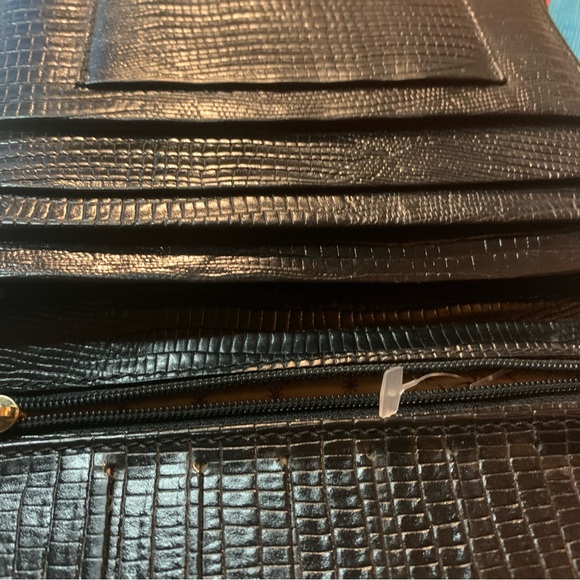 Vintage Victor Hugo Mens Black Leather Wallet 4.75”x6” big - Picture 9 of 9